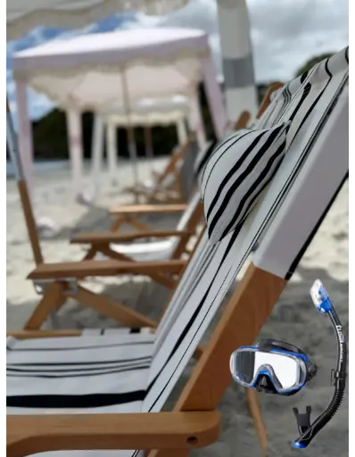 Beach Day Combo 2 - 1 x Cabana, 2 x Chairs, 2 x Towels & 2 Mask & Snorkel Sets
